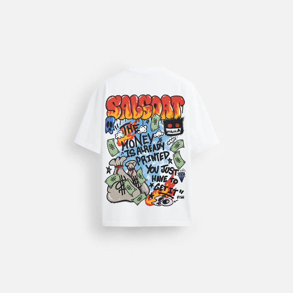 Money Printed” Oversized T-shirt – ElGrandeToto x Salvya - Salvya