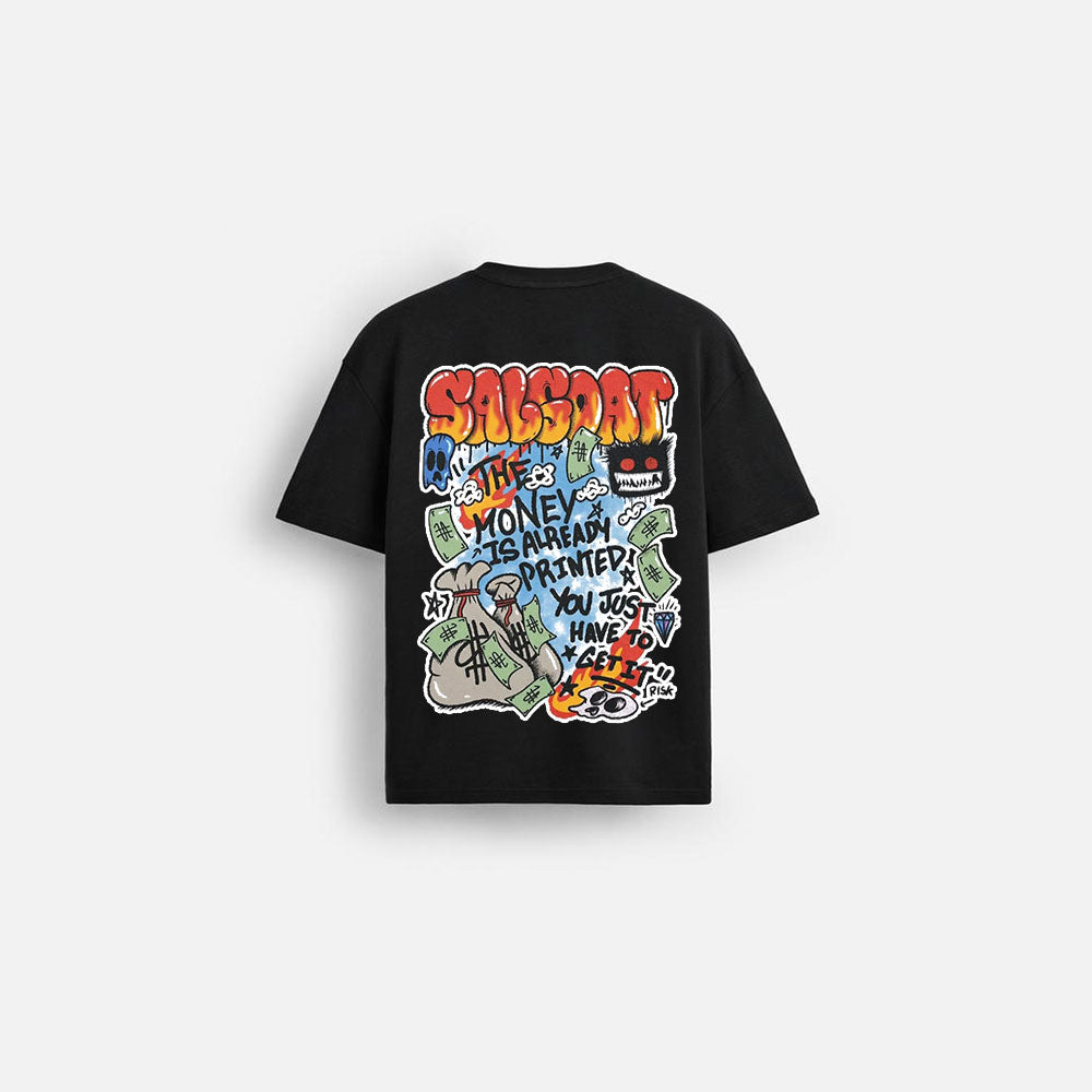 Money Printed” Oversized T-shirt – ElGrandeToto x Salvya - Salvya
