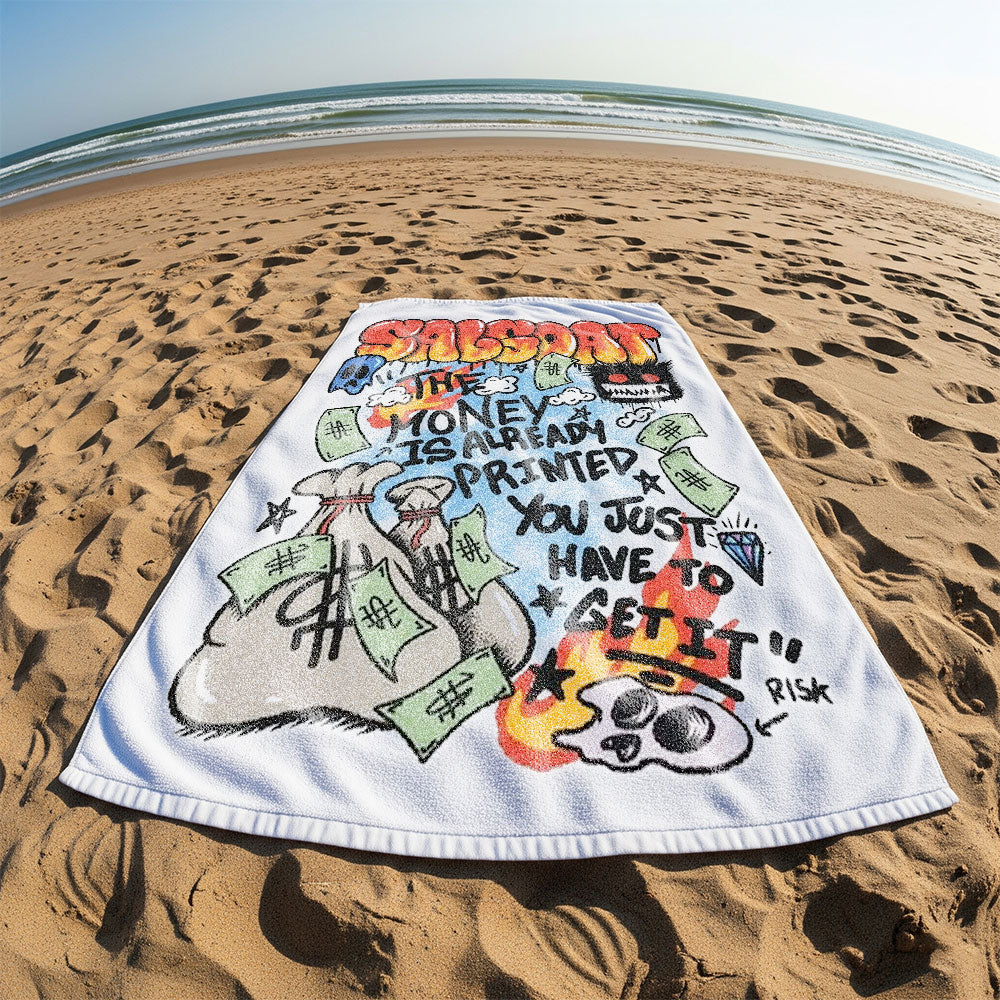 SALGOAT™ Beach Towel – The Money Drop Edition - Salvya